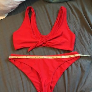 Red Zaful bikini size L - EUC